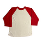 80's Healthknit Blank Red Raglan Baseball Shirt - Small - 19" x 24"