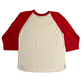 80's Healthknit Blank Red Raglan Baseball Shirt - Small - 19" x 24"