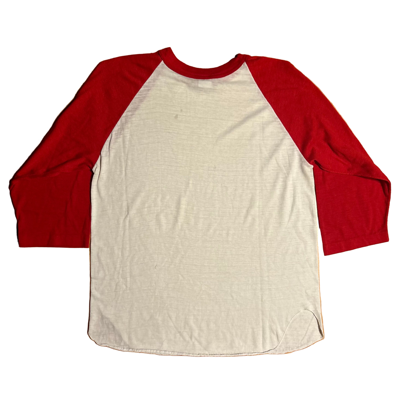 80's Healthknit Blank Red Raglan Baseball Shirt - Small - 19" x 24"