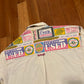 90's Get Name Used By Elie Classic Jeans White Pink Multicolor Button Up Shirt - Medium - 21.5" x 28"
