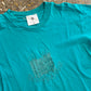90's Tower of London Light Blue Green Teal Tshirt - Medium - 20" x 26"