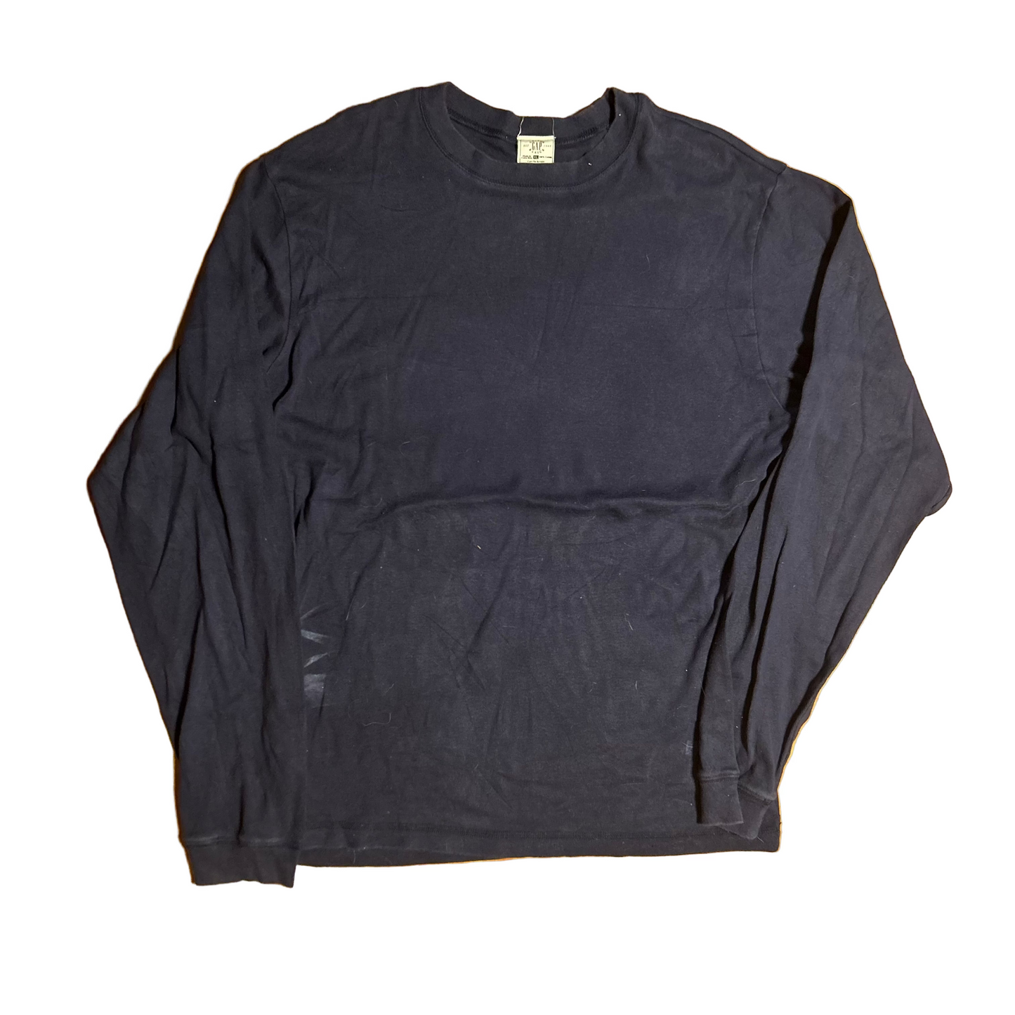 Gap Basics Blank Navy Longsleeve Shirt - Large - 22" x 28"