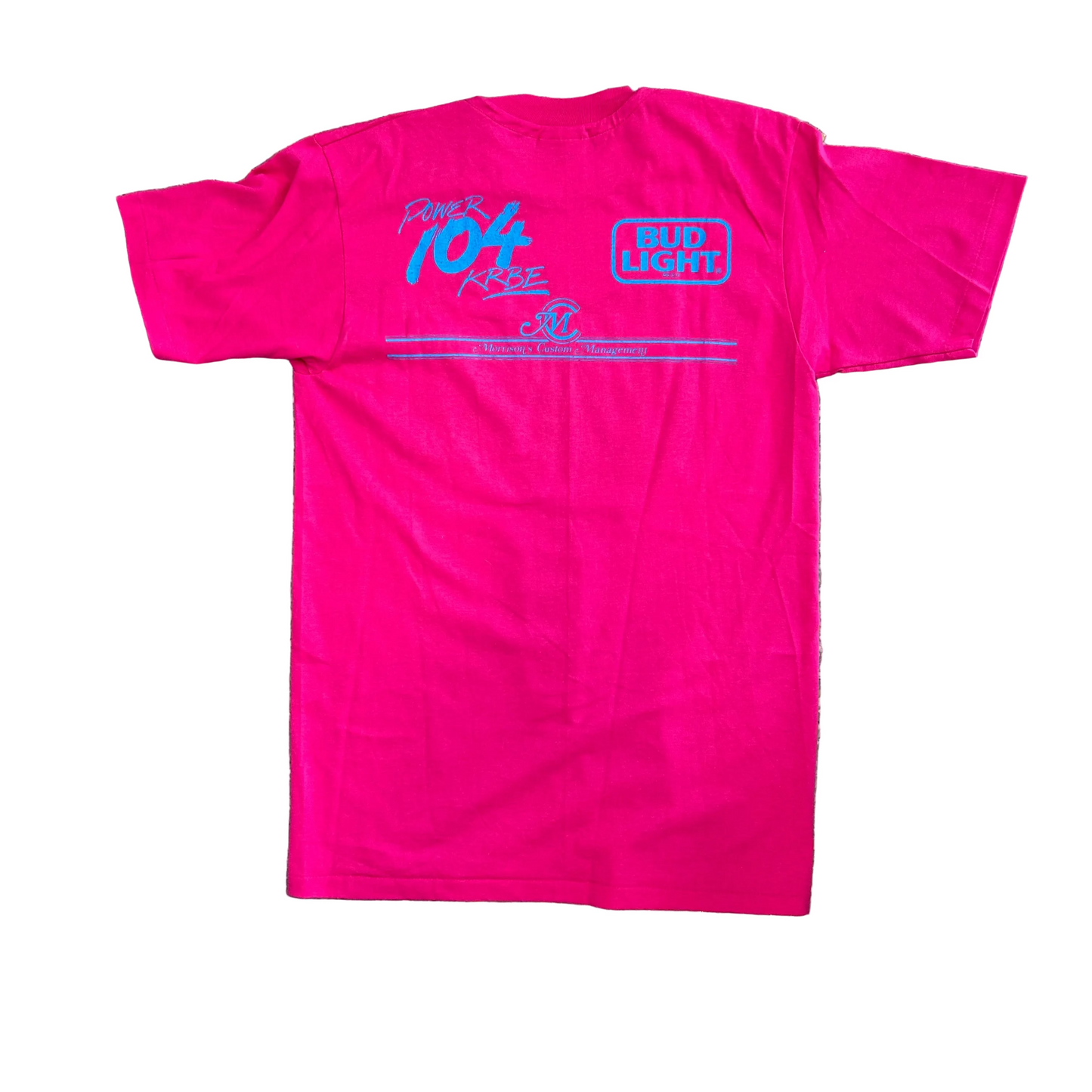 90's Hanes Fifty Fifty Mardi Gras Run Pink Tshirt - Small - 18.5" x 28"