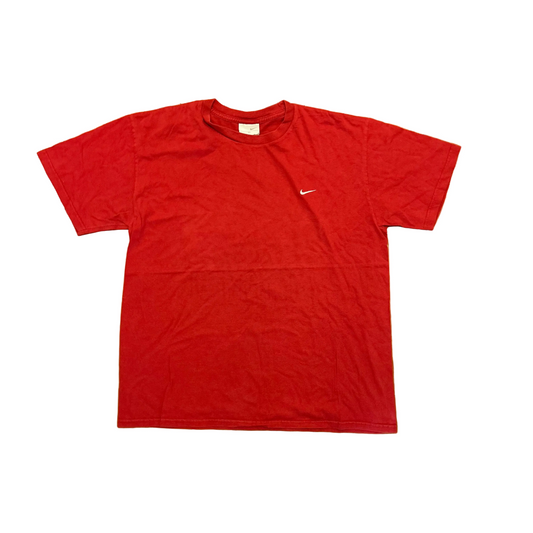 00's Nike Red Mini Swoosh Tshirt - Large - 22" x 26"