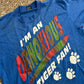 90's Obnoxious Tiger Fan Blue Tshirt - Large - 22" x 29.5"