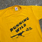 90's Jerzees Running Wild for the Texas Zoo Yellow Tshirt - Small - 19" x 26"