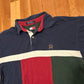 Tommy Hilfiger Colorblocked Navy Green Red White Collared Polo Shirt - Large - 23" x 27"