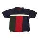Tommy Hilfiger Colorblocked Navy Green Red White Collared Polo Shirt - Large - 23" x 27"