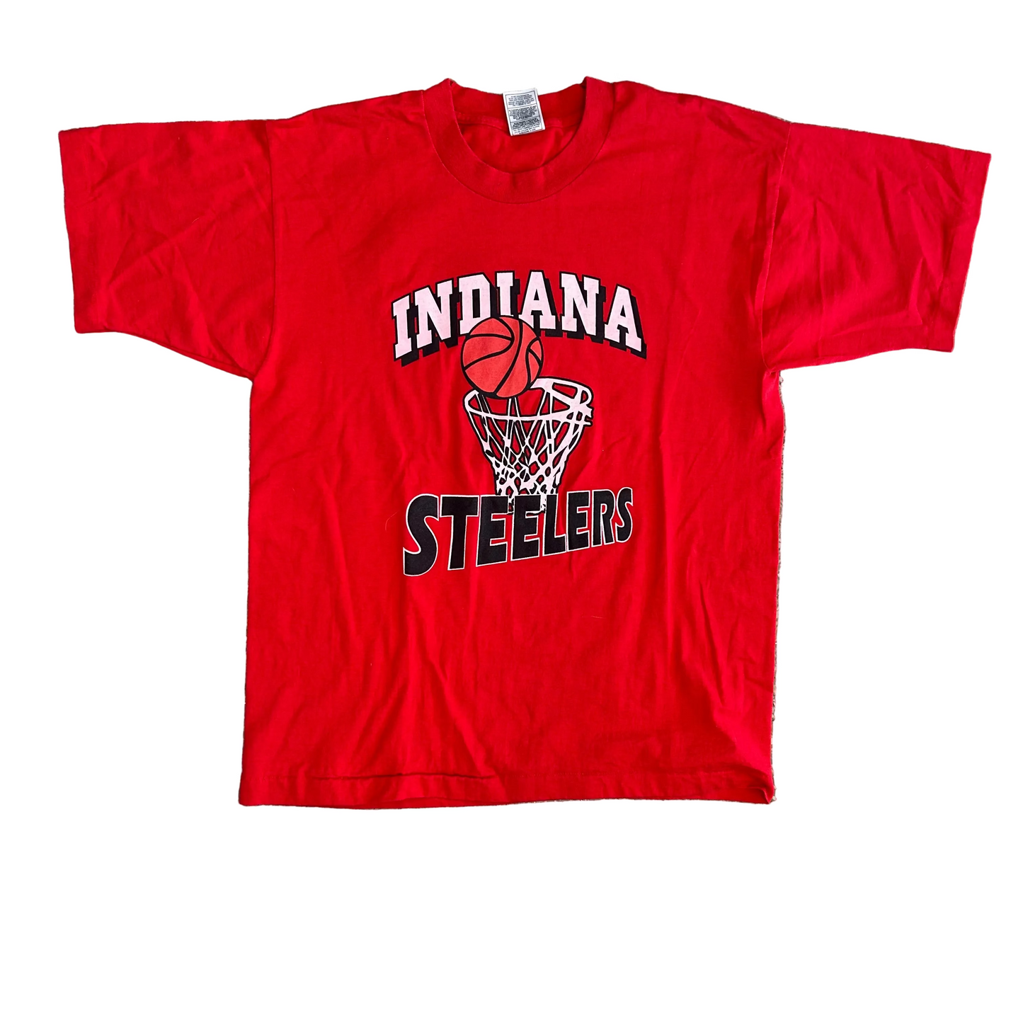 90's It's All Good Indiana Steelers Red Tshirt - Medium - 21" x 28"