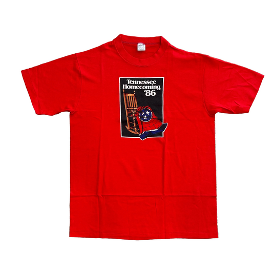 80's Sportswear Tennessee Homecoming Red Tshirt - Medium - 21" x 27"