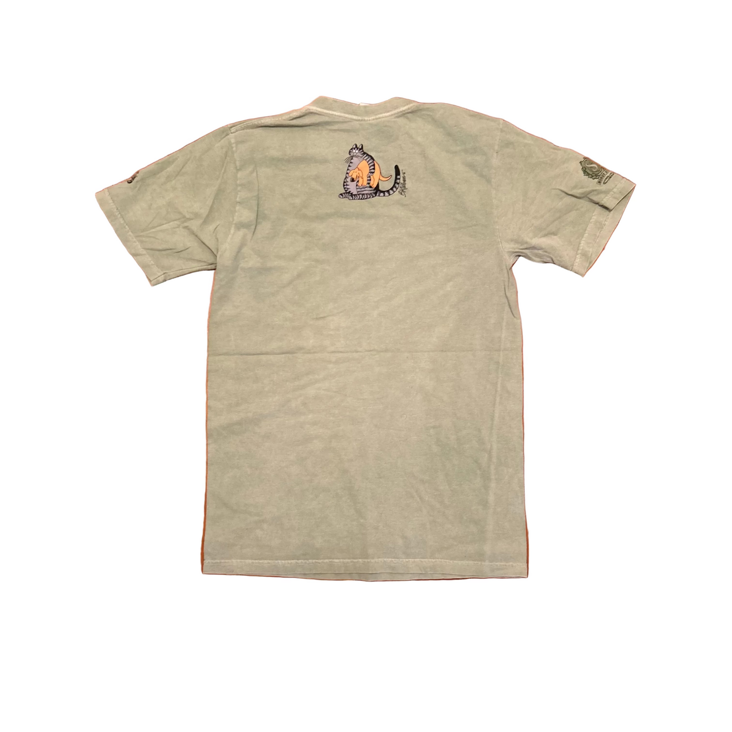 Crazy Shirt Kilban Kitties Adopt A Dog Faded Green Cat Tshirt - Small - 18" x 27.5"