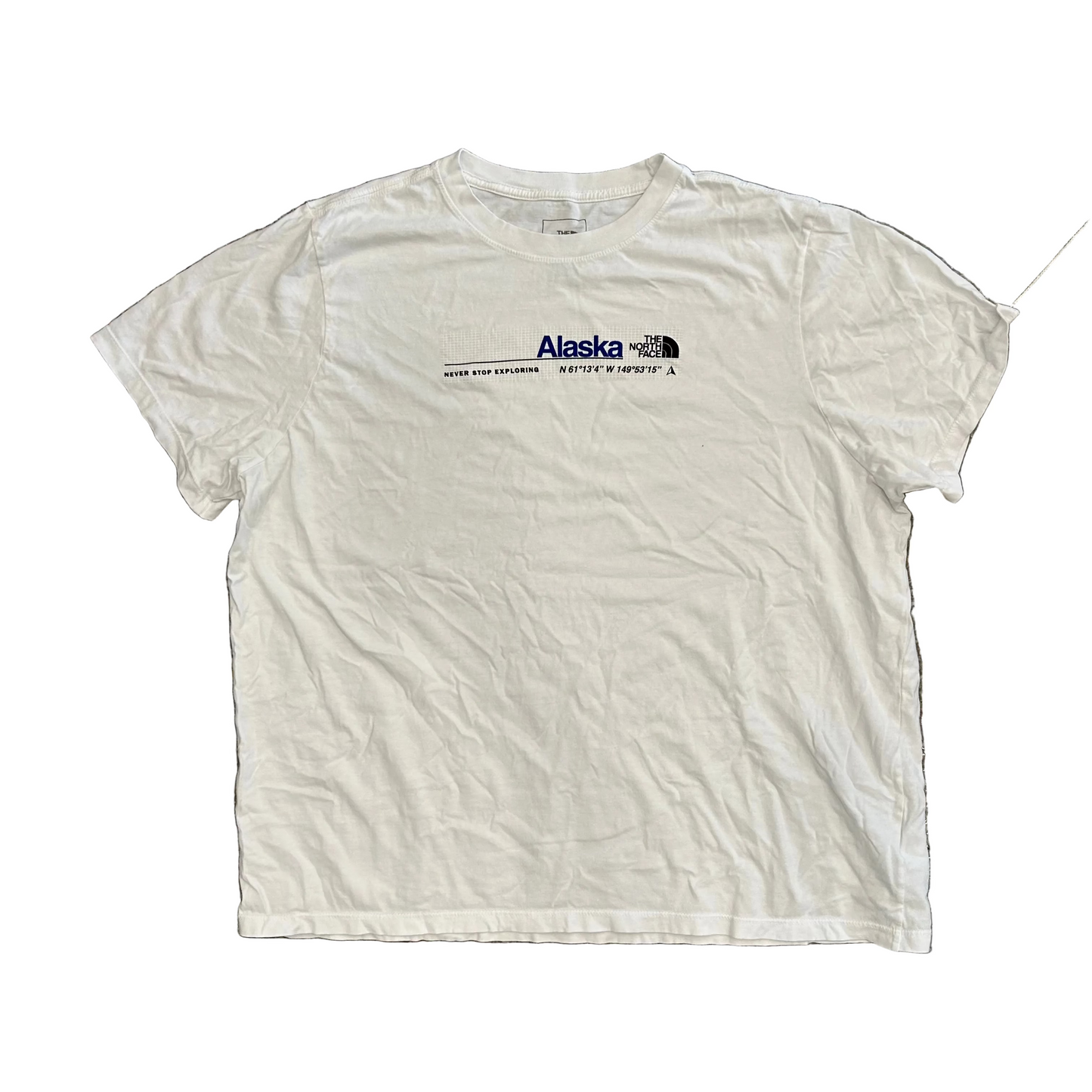 The North Face Alaska Never Stop Exploring White Tshirt - XLarge - 24" x 26"