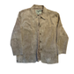 St Johns Bay Leather Suede Button Up Tan Jacket - Large - 23" x 30"