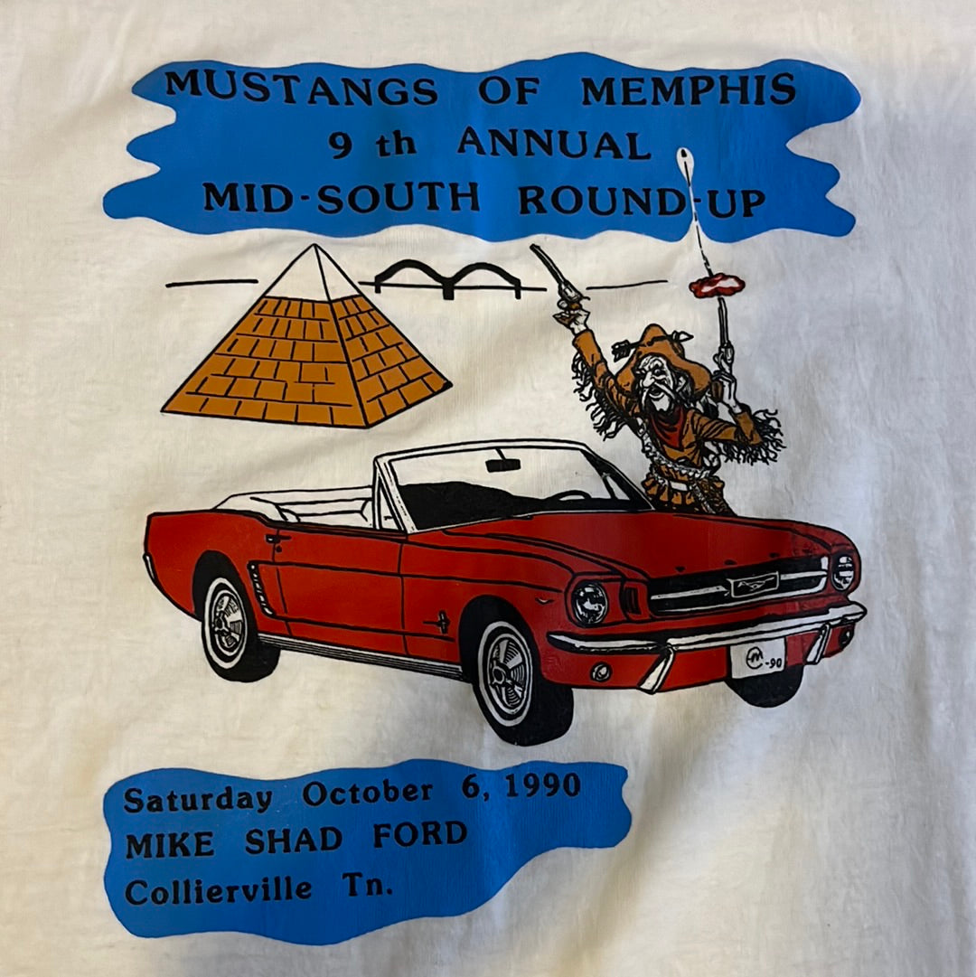 Camiseta FOTL Mustangs of Memphis de los 90 - Grande - 22" x 29.5"