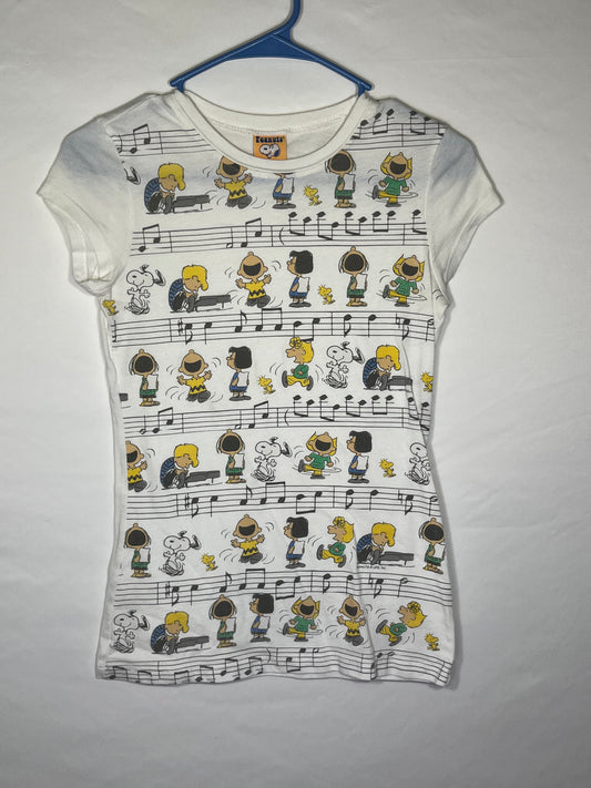 Peanuts Music Dancing Tshirt - XSmall - 14” x 23”