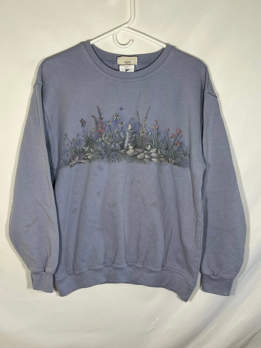 Northern Reflections Wrap Around Print Crewneck Sweatshirt - Medium - 21” x 24”