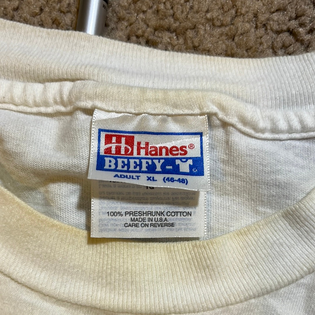 90's Hanes Beefy Memphis Italia Tshirt - Large - 23” x 28.5”