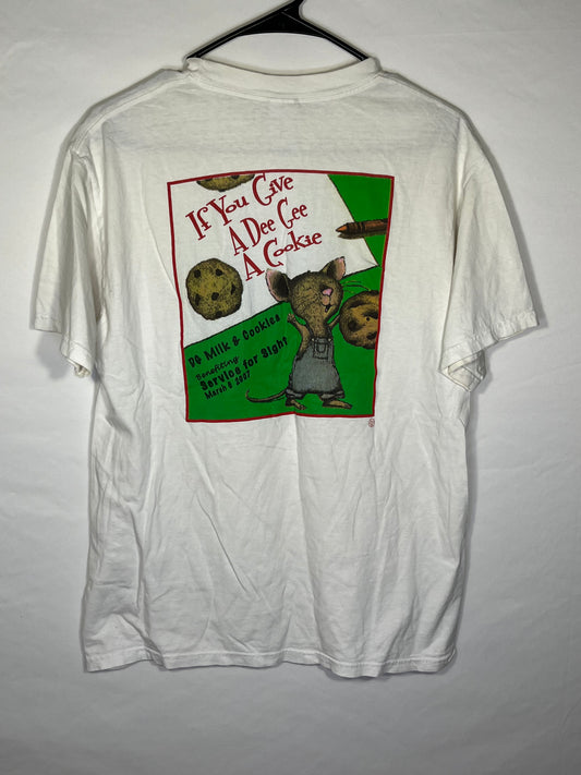 如果你给老鼠一块饼干 Delta Gamma T 恤 - 小号 - 19 英寸 x 25 英寸