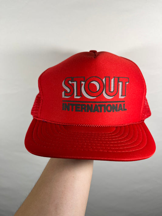 Gorra de camionero Stout International de los años 80/90