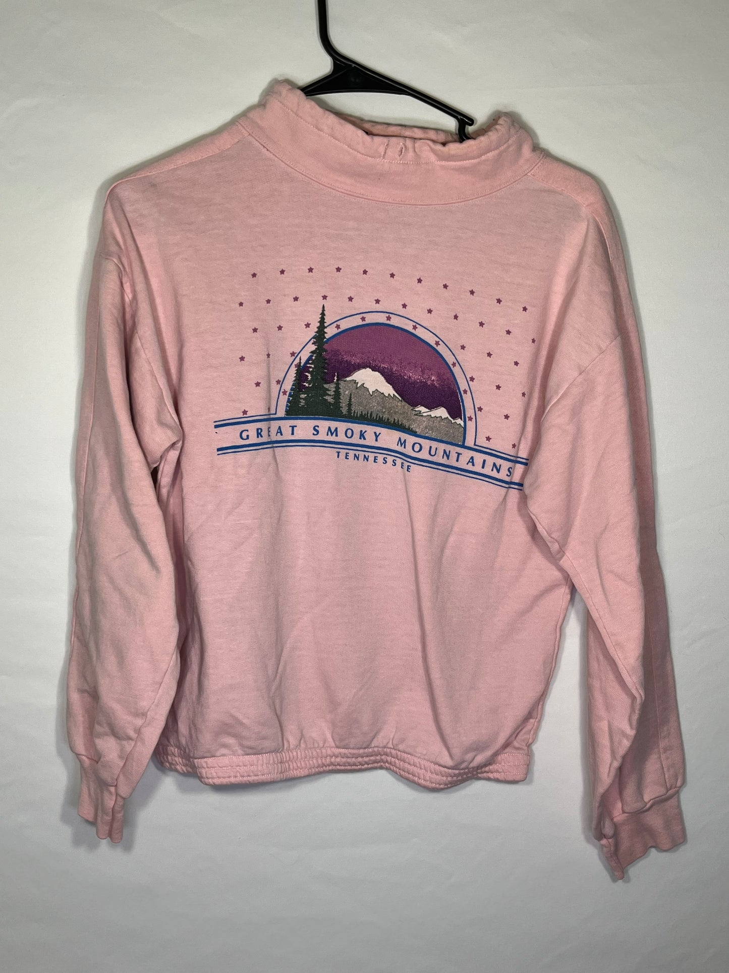 80’s Smoky Mountains Tennessee Crewneck Sweatshirt - Small - 18” x 21.5”