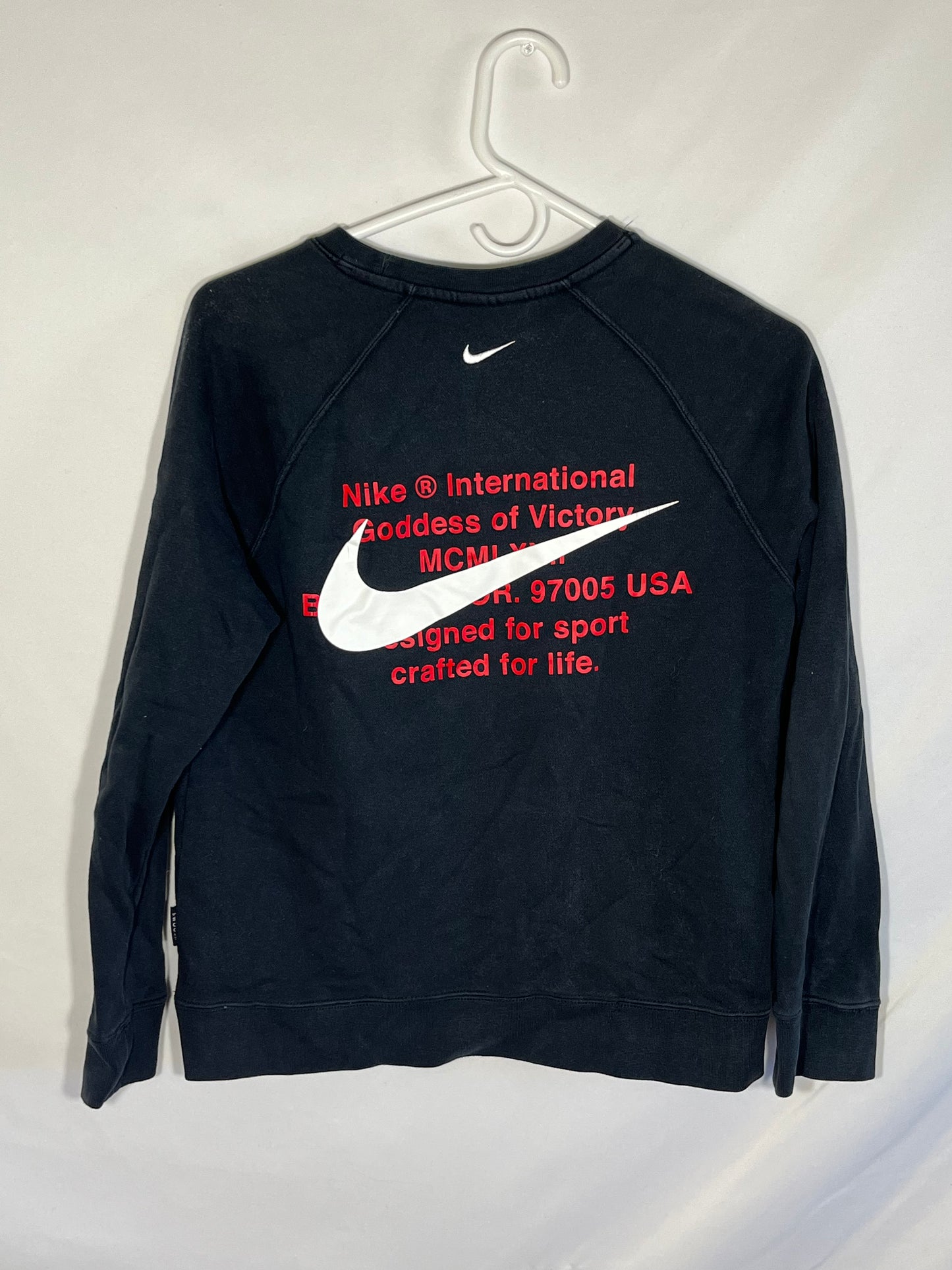 Nike Double Swoosh Goddess of Victory Crewneck Sweatshirt - Small - 18.5” x 21.5”