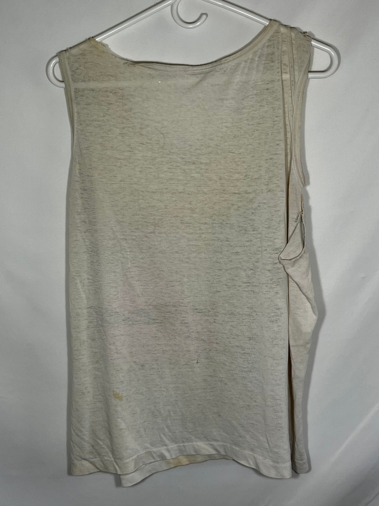 80's Thrashed Pepsi Tanktop Shirt - Large - 23” x 23.5”