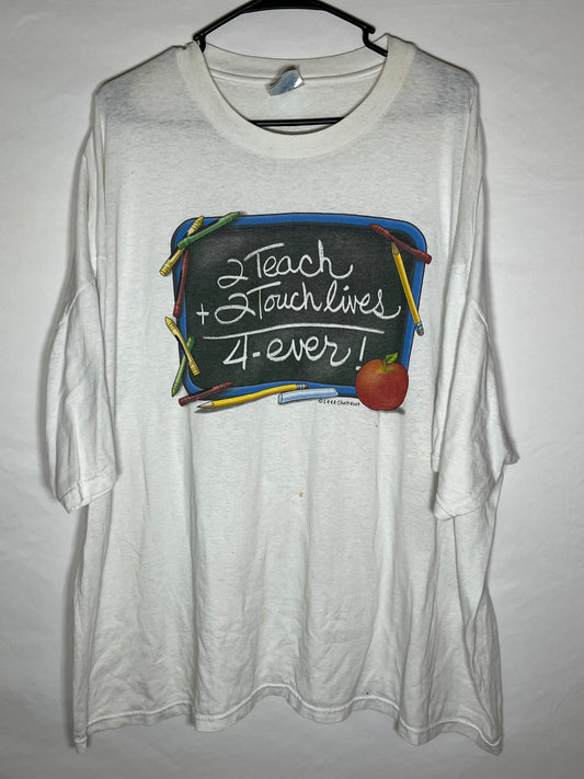 90's 2 Teach 2 Touch Lives Tshirt - XLarge - 27” x 28.5”