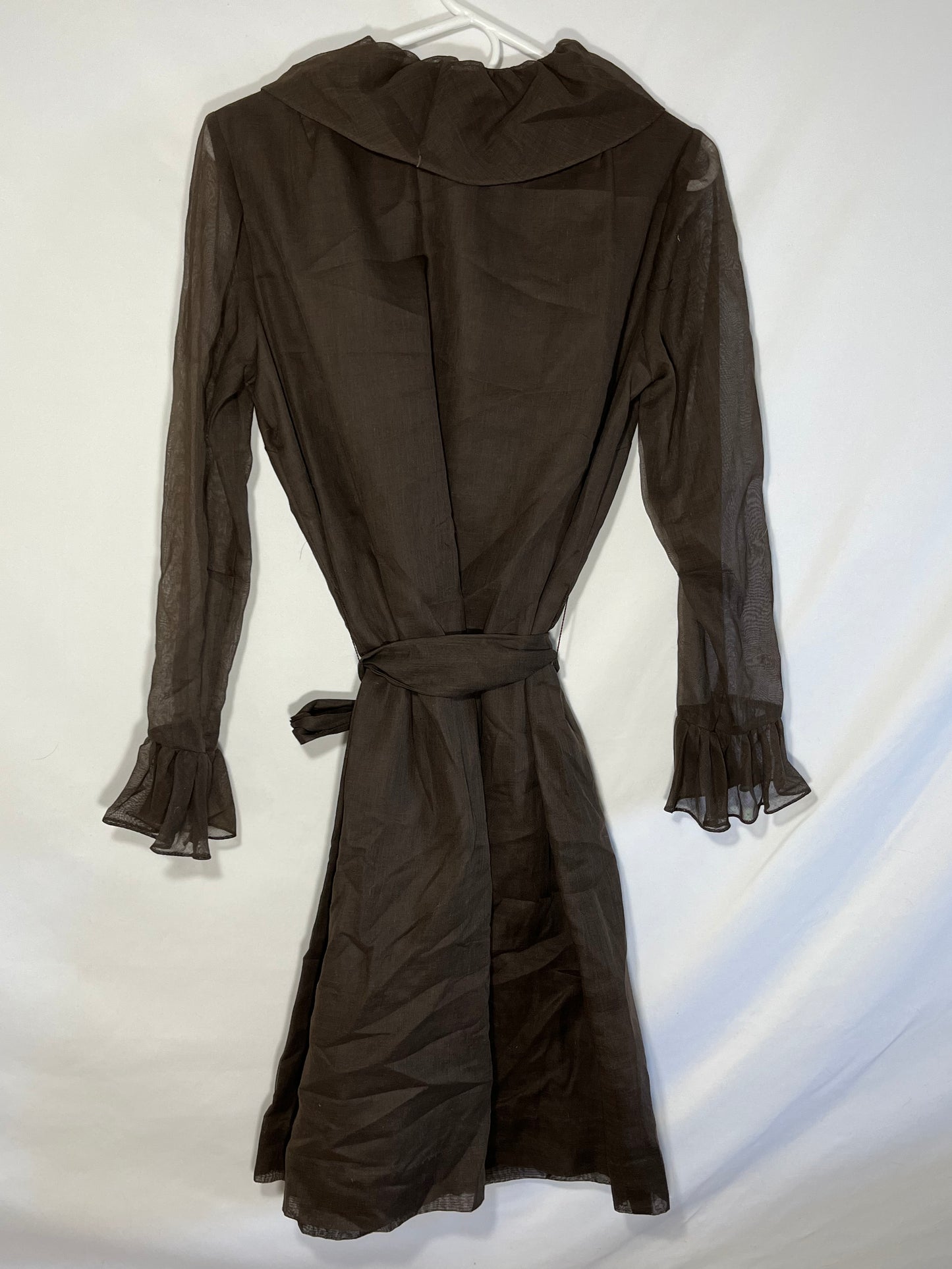 Brown Tied Long sleeve Dress - XSmall - 16.5” x 37”