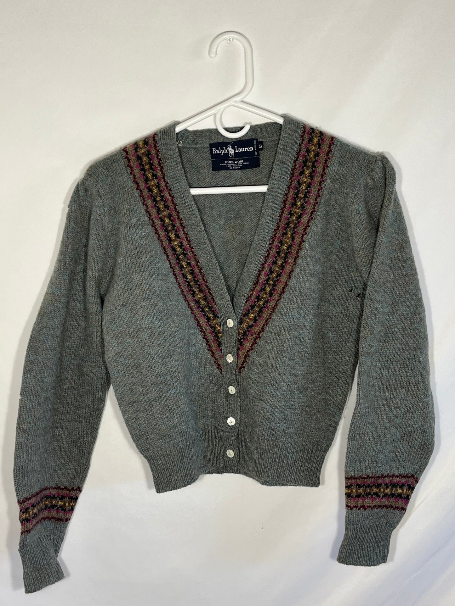 Ralph Lauren Wool Cardigan - Small - 18.5” x 20”