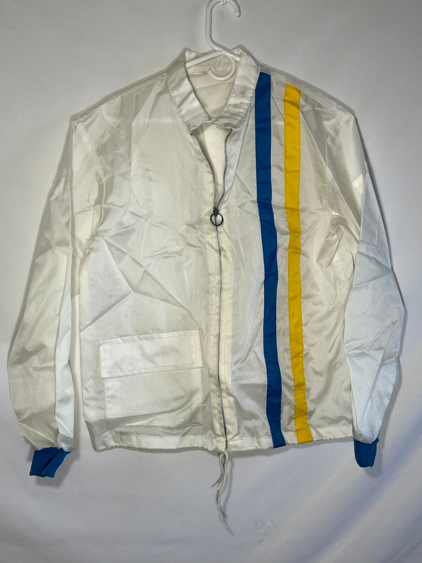 70/80's Gas Station Windbreaker Jacket Coat - Medium - 21.5” x 28”