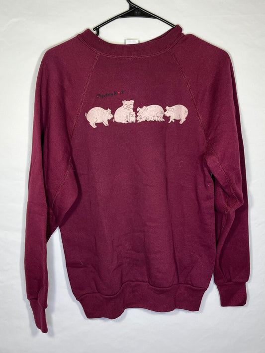 80’s Discus Pig of My Heart Crewneck Sweatshirt - Small - 18.5” x 25”