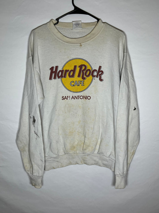 Sudadera con cuello redondo de Hard Rock Cafe San Antonio de los 90 - Mediana - 21.5" x 25"