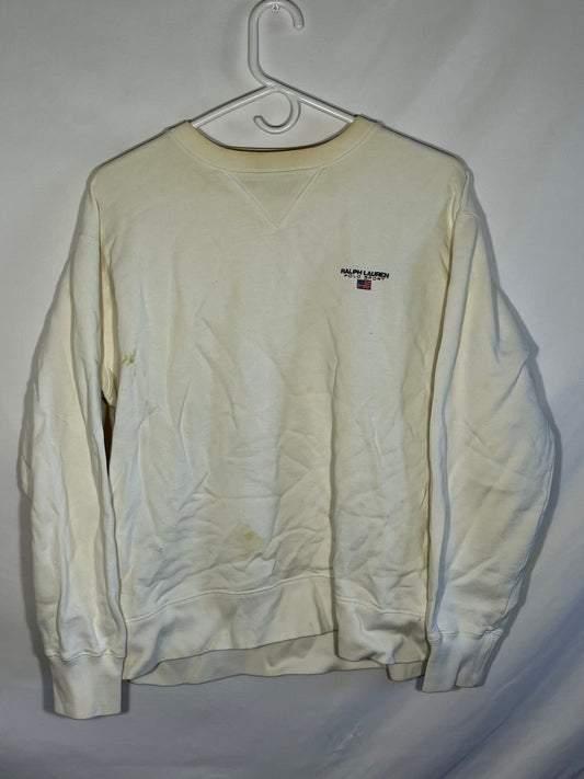 Ralph Lauren Polo Sport Cotton Acrylic Crewneck Sudadera - Grande - 23" x 24.5"