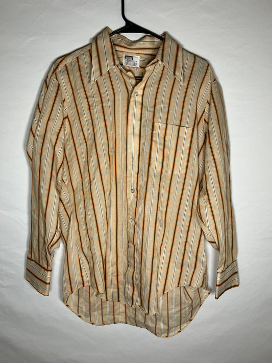 Camisa con botones Montgomery Ward de los años 70 - Grande - 22" x 28"