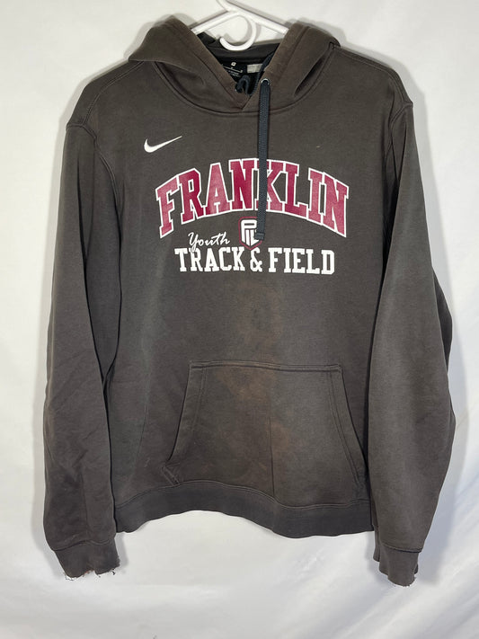 Nike Franklin Hoodie Faded Sweatshirt - Large - 23.5” x 24”