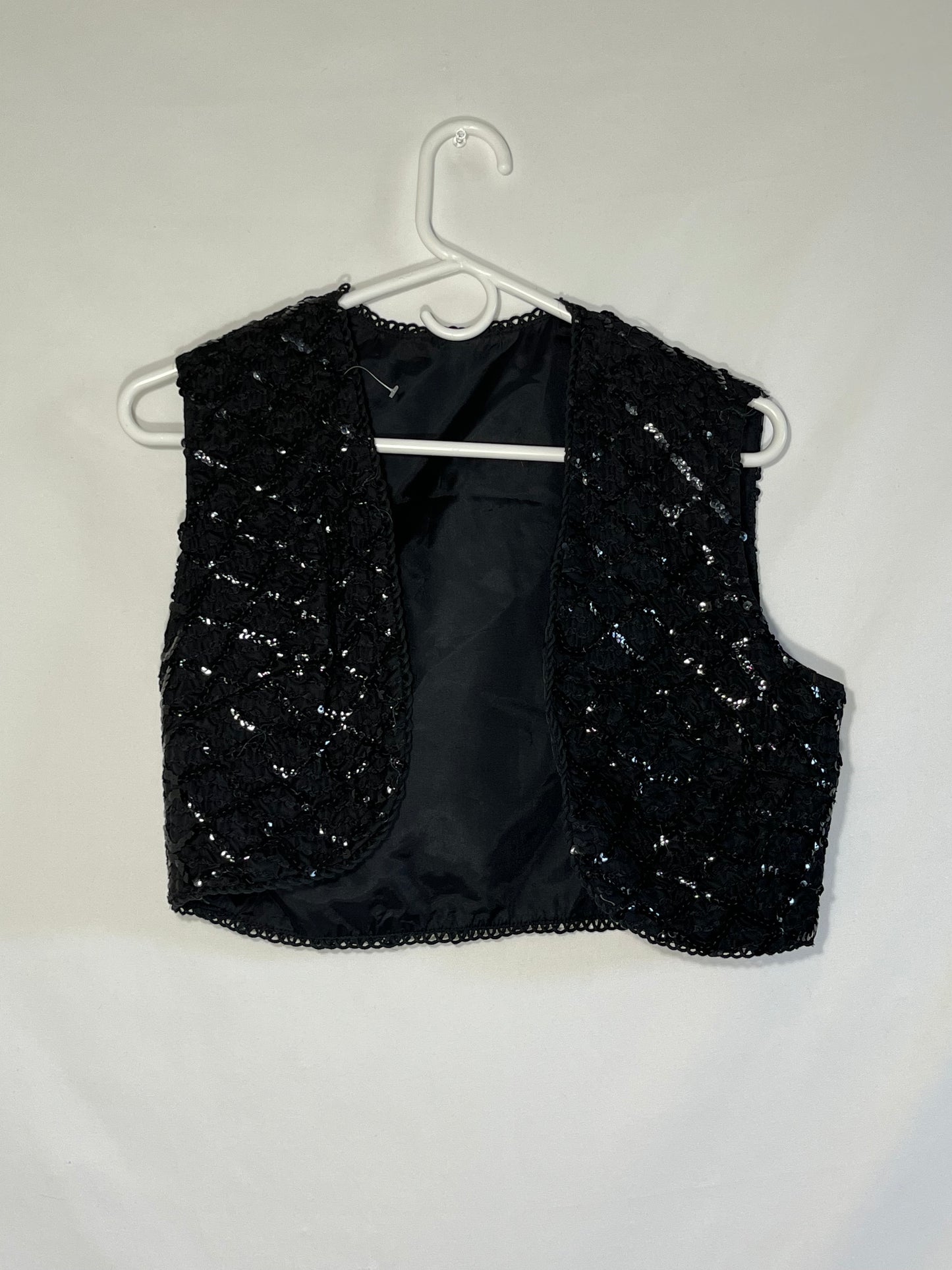 Sparkle Cropped Boxy Vest - XSmall - 16” x 15.5”