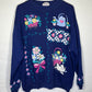 90’s Flower Kitty Crewneck Sweatshirt - XLarge - 25” x 26”