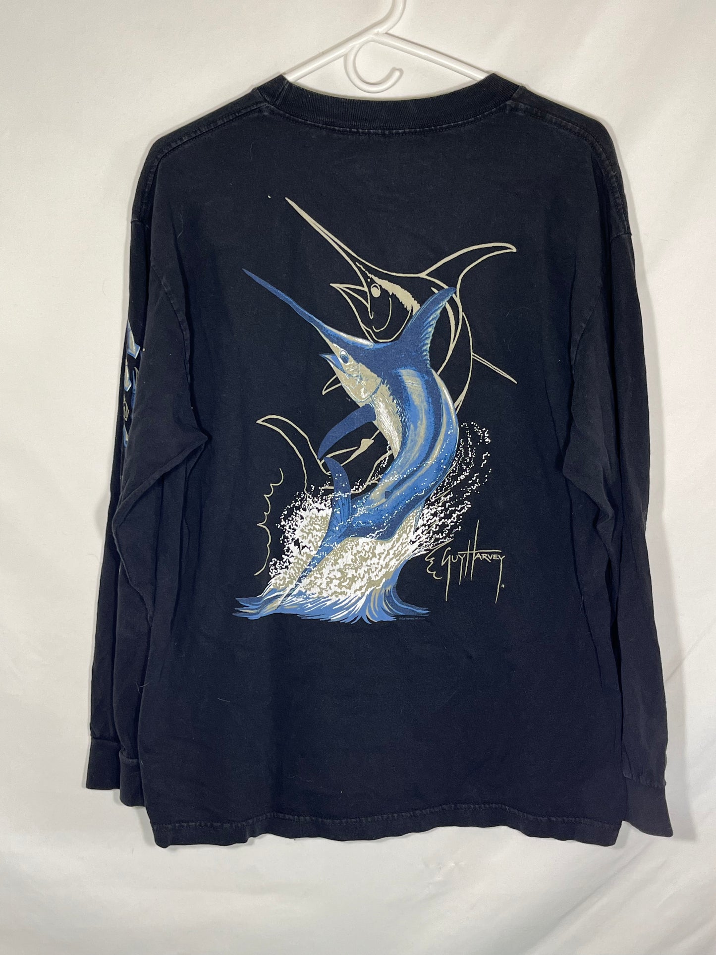 Guy Harvey Longsleeve Shirt - Medium - 20.5” x 27”