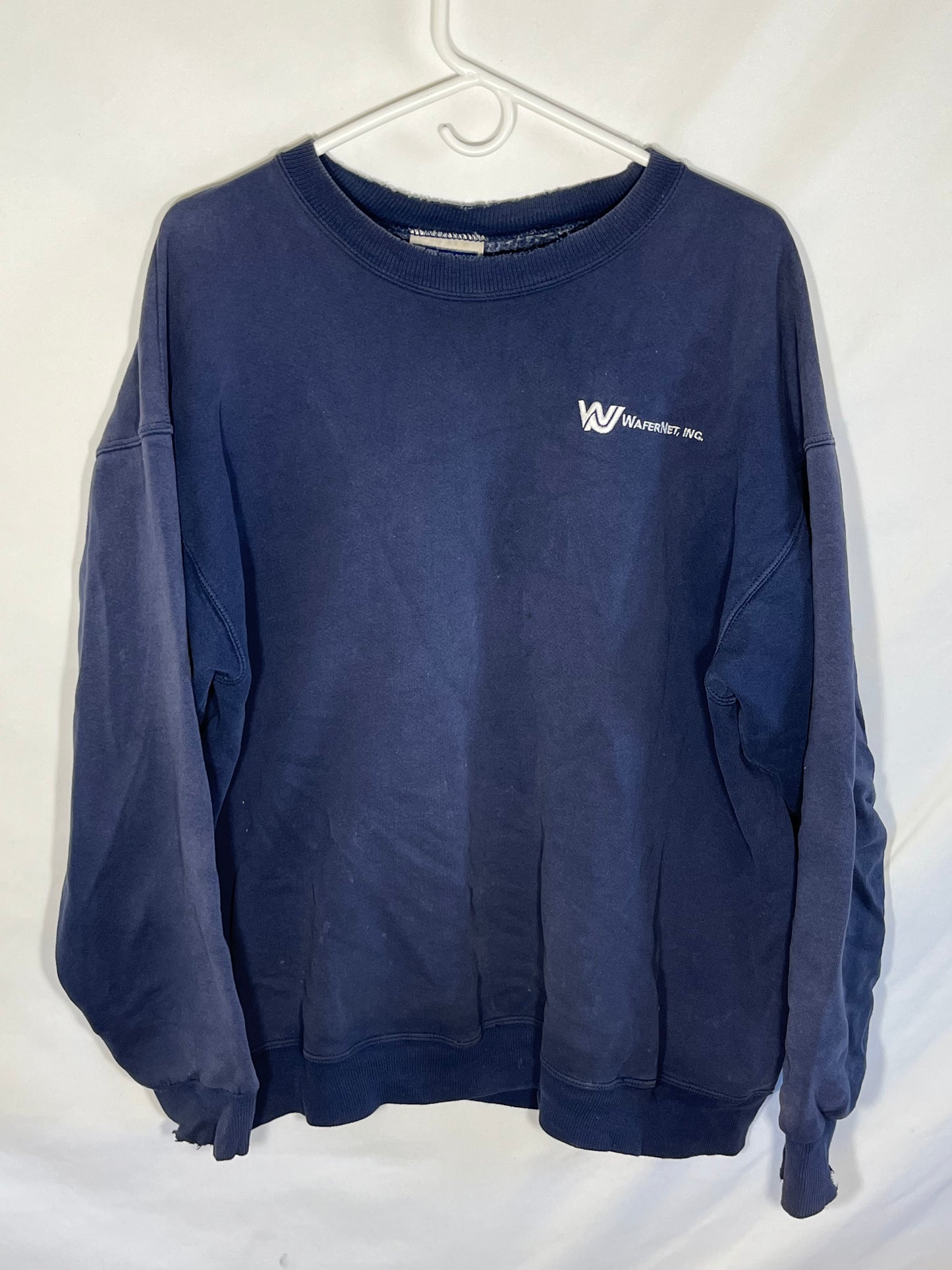 90/00's Hanes Wafernet Crewneck Sweatshirt - XLarge - 24” x 26”