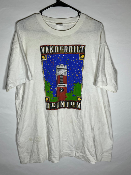 90 年代 FOTL Vanderbilt T 恤 - 大号 - 22” x 28”