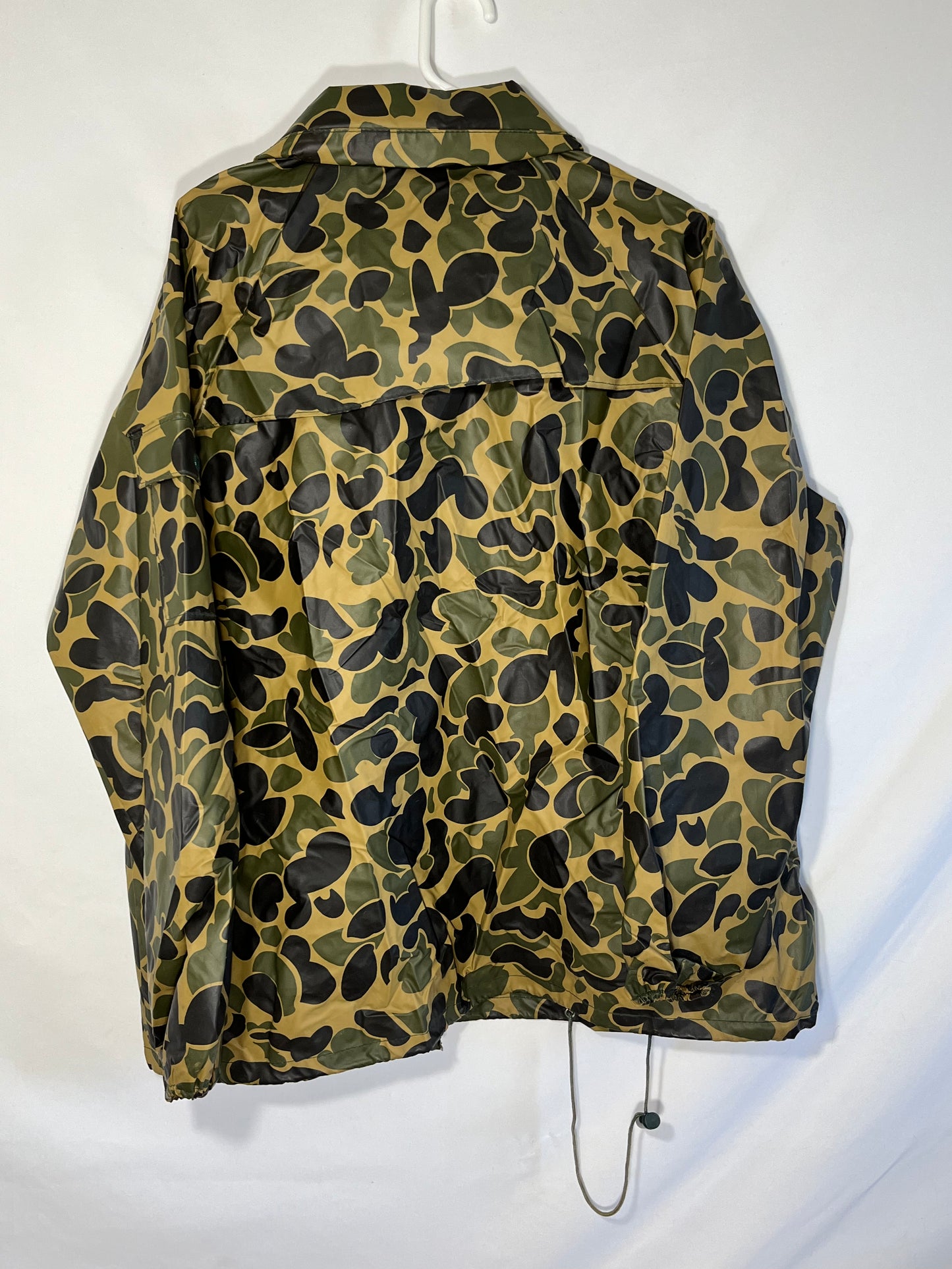 80's Camo Rain Smock Jacket - XLarge - 25.5” x 30.5”