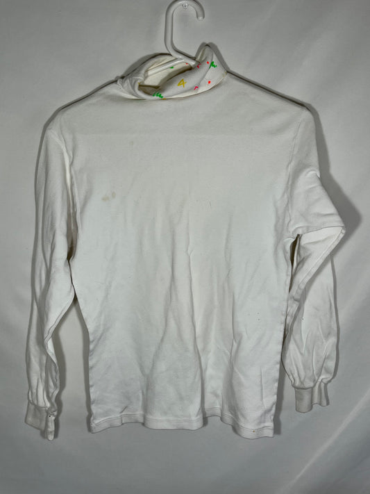 80/90's Colorful Turtleneck Longsleeve Shirt - XSmall - 17.5” x 24”