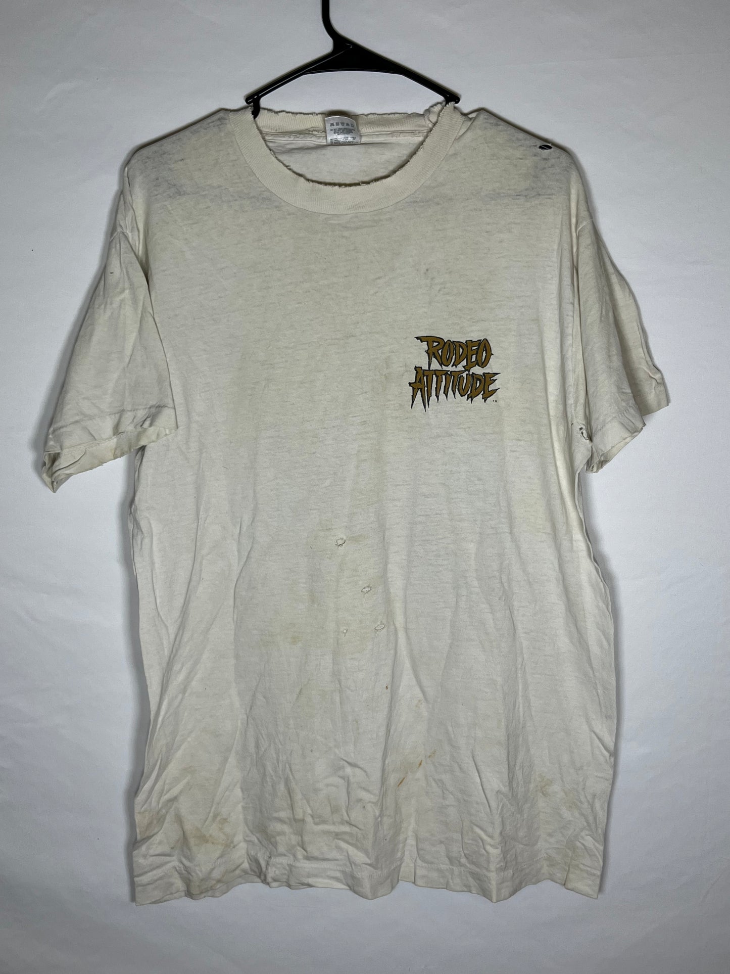 90's FOTL Buck This Distressed Tshirt - Medium - 20” x 30"