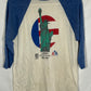 80's Statue of Liberty American Airlines Raglan Shirt - Small - 18.5” x 24.5”