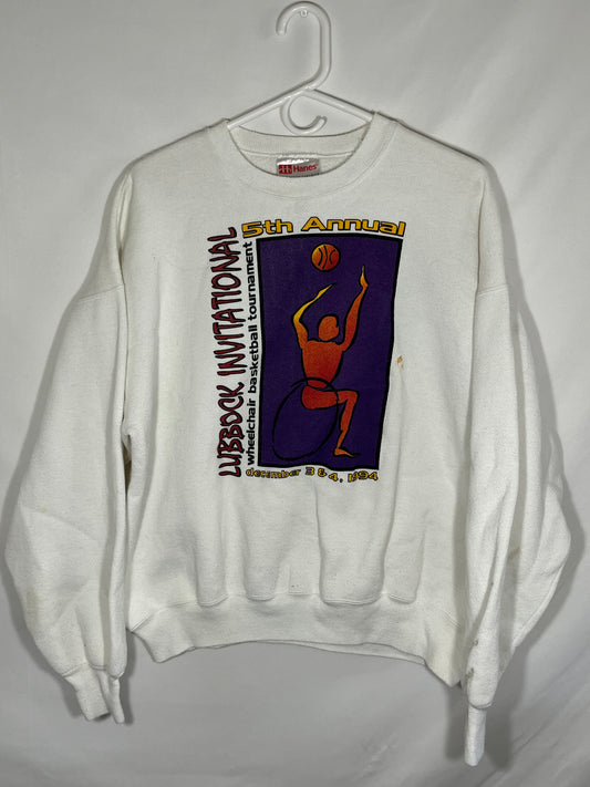 90's Hanes Wheelchair Basketball Crewneck Sweatshirt - XLarge - 24” x 23.5”