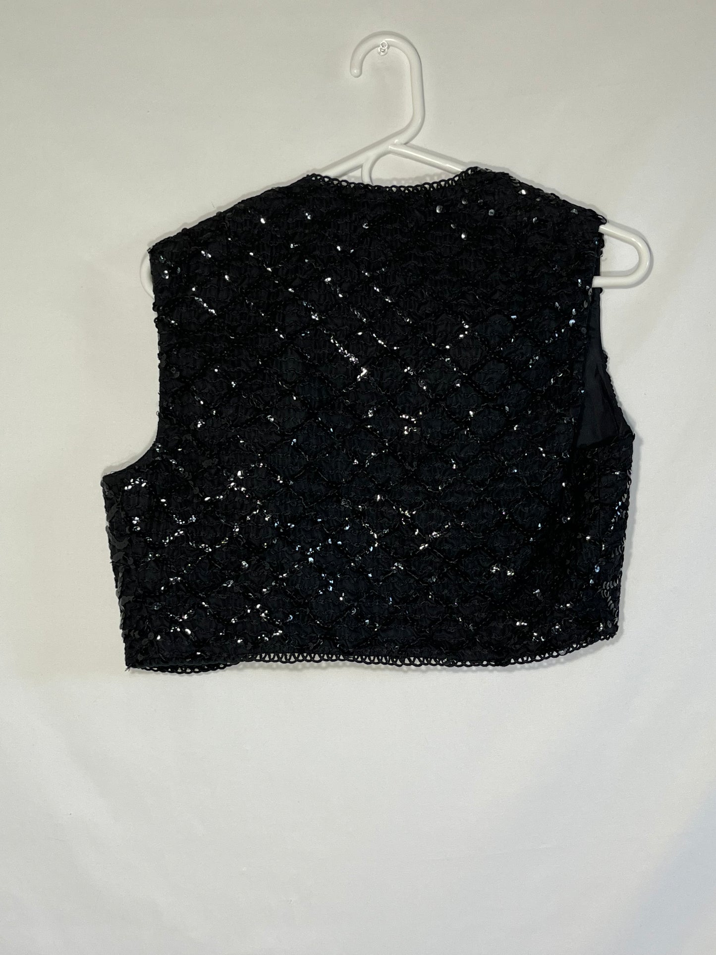 Sparkle Cropped Boxy Vest - XSmall - 16” x 15.5”