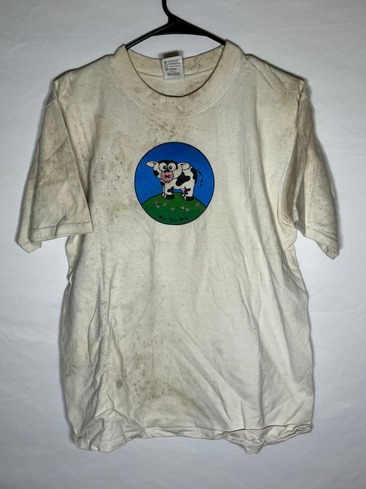 90's Moo Moo Moo Tshirt - Small - 19.5” x 26”