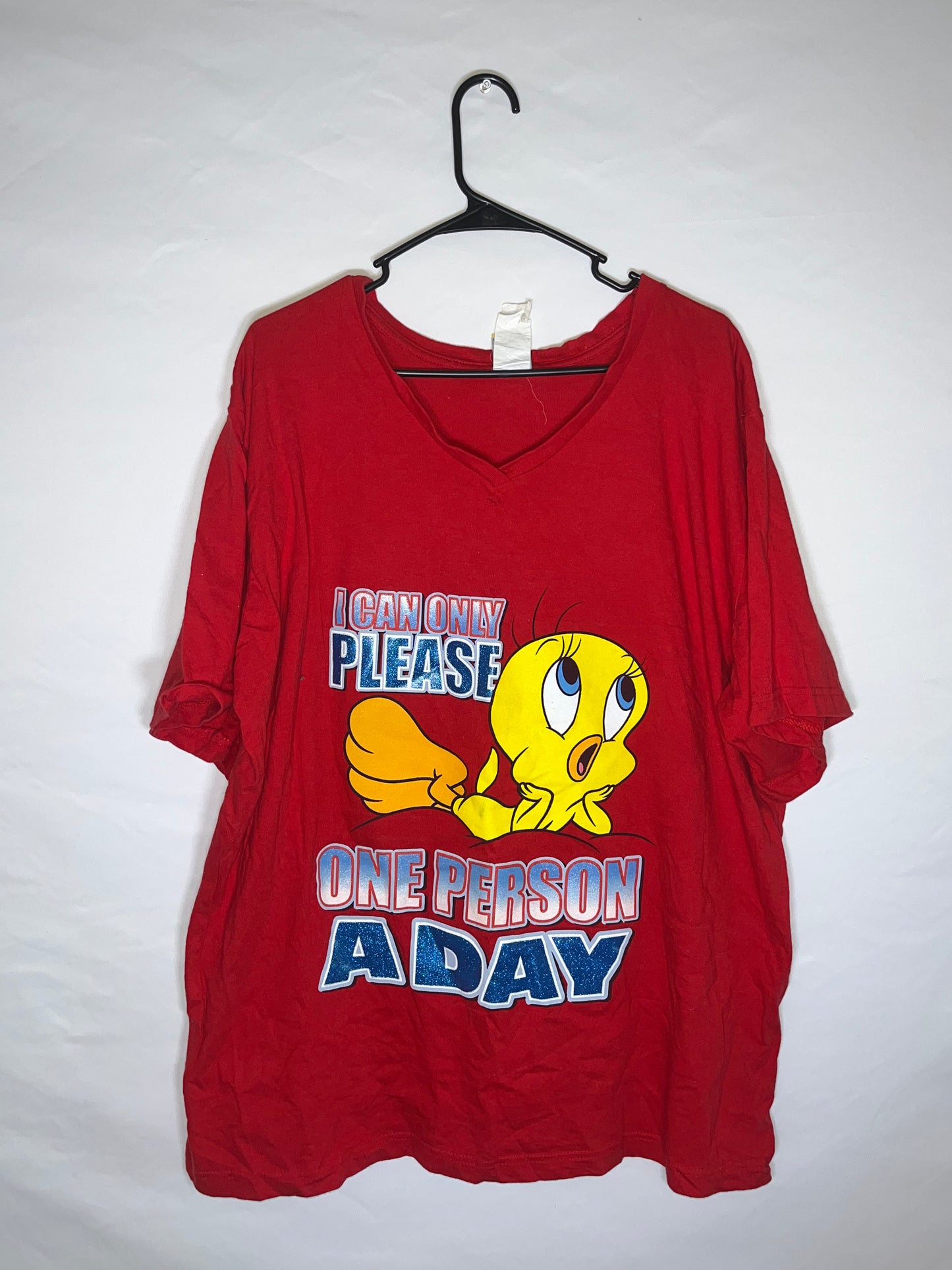 Tweety Bird Complaciendo a la gente Camiseta - XL - 25.5 "x 29"