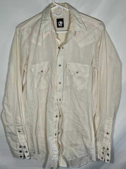 Karman Button Snap Longsleeve Shirt - Medium - 20.5” x 31.5”