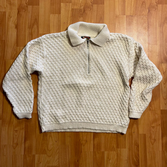 Quarter zip collared sweater fits M